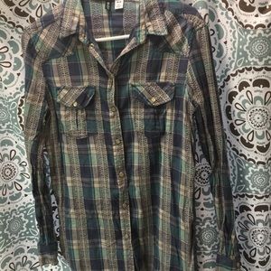 Urban Outfitters BDG Pearl Snap plaid shirt